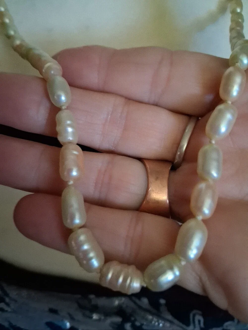 Elegant Pink and Gold Freshwater Pearl Necklace - Unbranded